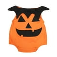 thumbnail image 5 of Mercatoo My First Halloween Outfit, Toddler Baby Boy Girls Halloween Pumpkin Romper with Hat 3Pcs Clothes Set 3 to 24 Months, 5 of 7