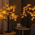 thumbnail image 6 of YIMWNYI Thanksgiving Maple Tree Lights, LED Yellow Maple Leaf Decoration, Holiday Ambience Lighting, Indoor Glowing Tree for Parties and Events, Cozy Warm White Light Night Lamp, 6 of 7