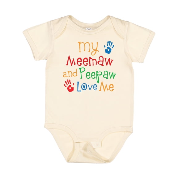 Inktastic Meemaw and Peepaw Love Me Boys or Girls Baby Bodysuit