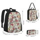 thumbnail image 2 of Easygdp Roses Mixed Zebra Mochila para Niños y Niñas con Set de Caja de Almuerzo y Estuche para Lápices 3 en 1, Mochila Escolar Estampada para Adolescentes, 2 of 7