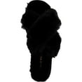 thumbnail image 3 of Dolce Vita Womens Pillar Faux Fur Lined Slide Slippers Black 10 Medium (B,M), 3 of 5
