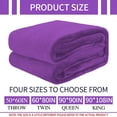 thumbnail image 2 of Auchen Luxury Purple Flannel Plush Throw, 60" x 50", 2 of 11
