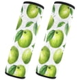 thumbnail image 2 of 2-Pack Seat Belt Covers with Flannel Seatbelt Shoulder Strap Case Adjustable Straps Soft Padding for Car Cartoon Green Apples Pattern Small, 2 of 8