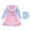 1-Pink1300, variant on Tiijoy Girls Princess Swimsuit Cute Ruffles Long Sleeved Swim Dress with Hat, Sizes 2-12