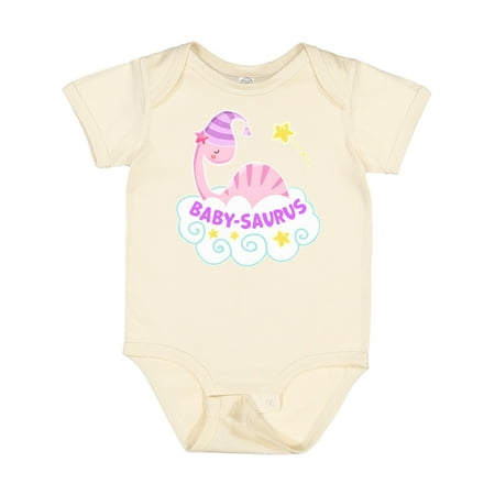 

Inktastic Baby-Saurus Cute Pink Dinosaur on a Cloud Gift Baby Boy or Baby Girl Bodysuit