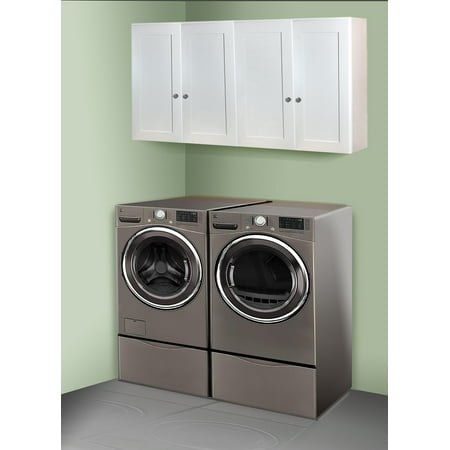 60 X 30 White Shaker Laundry Room Storage Cabinet Set