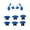 Blue, variant on Metal Thumbsticks Back Paddles Gaming Accessories Replacement Controller Analog Joystick Triggers Buttons