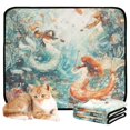 thumbnail image 2 of Qxltty Mermaid Plays Music Cat litter Pads Pet Set of 2 Diaper Mats Center Anti-leakage Layer Absorbent Soft and Comfortable, 2 of 7