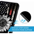 thumbnail image 5 of Compatible with iPhone 8 Plus Case, Pattern Design Hard PC Back Cover Non-Slip Soft TPU Protective Case for iPhone 8 Plus for Women 5.5inch-A2-Retro Sunflower Flag, 5 of 5
