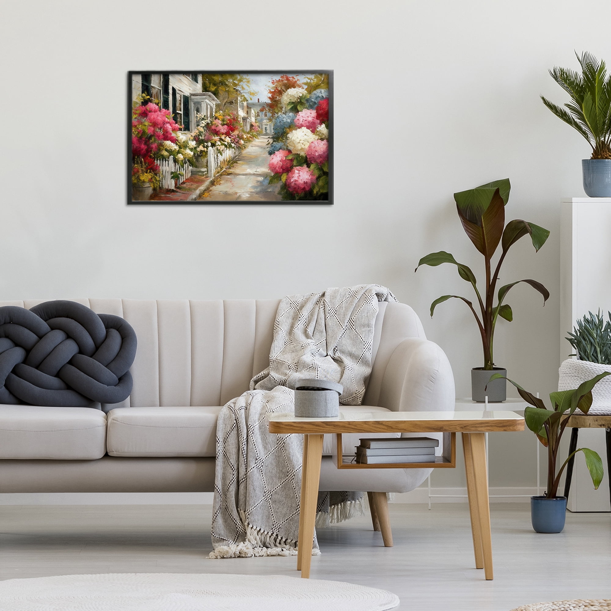 Stupell Industries Faded Shutters & Bursting Blooms Black Framed Giclee Art, design by Tina LeCour