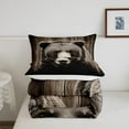 thumbnail image 4 of Erosebridal Safari Bear Bedding Comforter Set, Woodland Animal Down Comforter, Old Barn Door Wood Farmhouse Decor Breathable 2 Pieces, 4 of 7