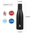 thumbnail image 2 of Botella de agua BJPKPK con aislamiento de acero inoxidable de 500 ml Midnight, 2 of 6