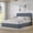 Blue, variant on 4 Ever Winner Full Size Bed frame with Headboard, Boucle Upholstered Bed Frame, Wood Slat Support, No Box Spring Needed, Easy Assembly, Blue