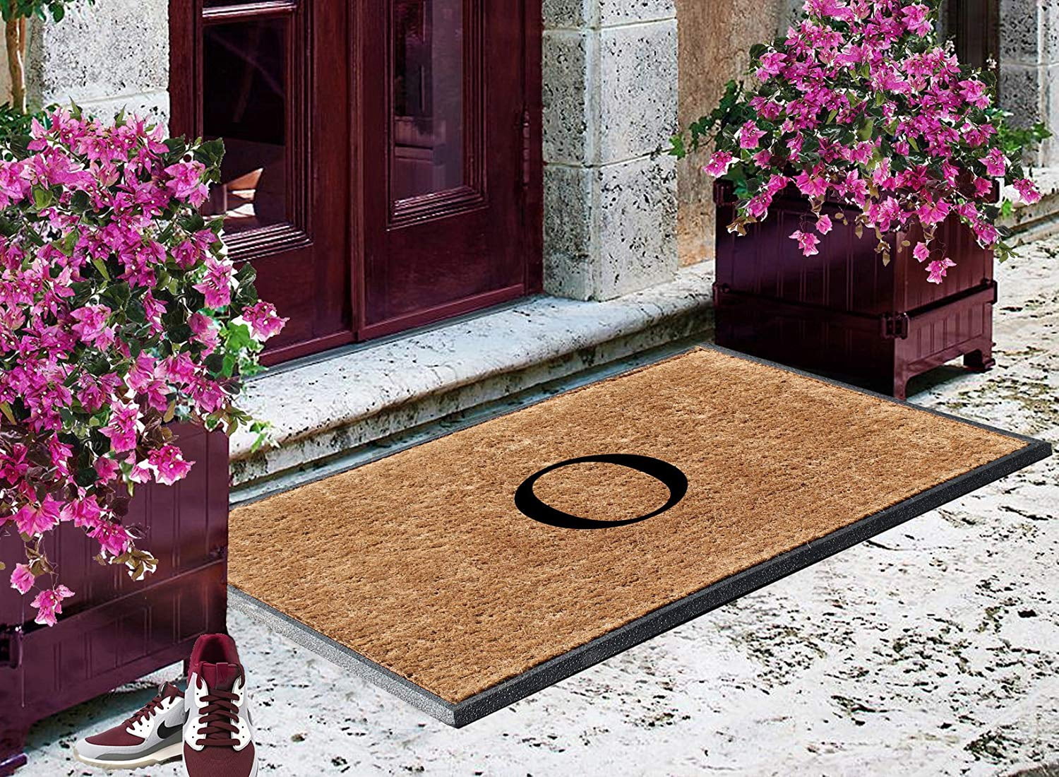 A1HC First Impression 30 in. x 48 in. Rubber and Coir Molded Double Monogrammed Door Mat