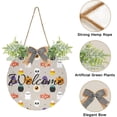 thumbnail image 2 of Coolnut Funny Halloween Elements Welcome Sign Front Door Round Wall Door Sign with Flowers Hanging Sign for Entryway Front Porch Hallway Yard Garden Home Decor, 2 of 7