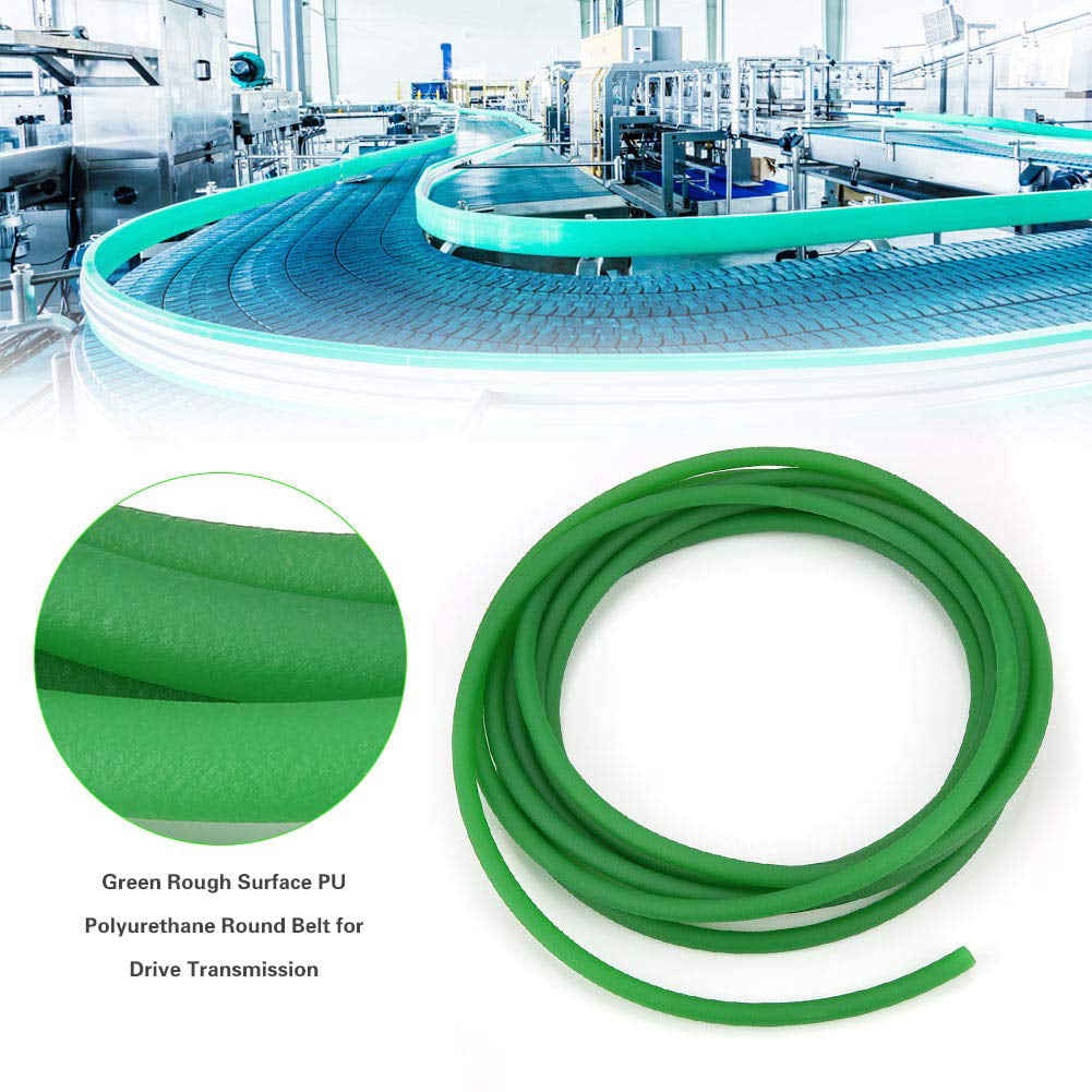 High-Performance Urethane Round Belting PU Transmission Belt Polyurethane Round Belt for Drive Transmission Green 3mm10m 