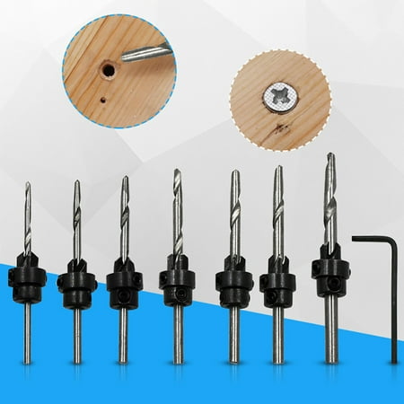 

Deal of The Day Dvkptbk Hole drilling woodworking hole Screw Flute Countersink Drill Bit Set Tool