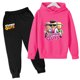 thumbnail image 3 of Sudadera con capucha para niños, abrigo de moda, estampado de viaje de anime para niños y niñas de 3 a 12 años, camiseta y pantalones, conjunto informal con capucha de 2 piezas, 3 of 5