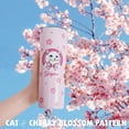 thumbnail image 4 of Cute Cat Tumbler with Lid and Straw - Cherry Blossom Sakura Cat Cup - Pink kawaii Cat Skinny Tumbler, Water Bottle, Coffee Mug - Metal Thermal Insulated Tumblers 20 Oz - Cat Gifts for Cat Lovers, 4 of 6
