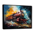 thumbnail image 2 of Designart "Train Dynamic Momentum Painting I" Transportation Floater Framed Canvas Art Print, 2 of 7