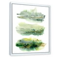 thumbnail image 3 of Designart 'Golden Green Abstract Clouds II' Modern Framed Canvas Wall Art Print, 3 of 5