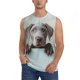 thumbnail image 1 of Fotbe Adorable Puppy Portrait Men's Camiseta sin Mangas Estampada para Hombres, Playera Casual para Gimnasio, Entrenamiento, Playa-XX-Large, 1 of 7