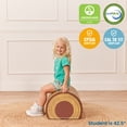 thumbnail image 6 of ECR4Kids SoftZone Tree Log Nature-Inspired Double Bench, 12in, Flexible Seating, Chocolate, 6 of 9