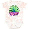 thumbnail image 3 of Inktastic Peacock and Flowers Boys or Girls Baby Bodysuit, 3 of 5