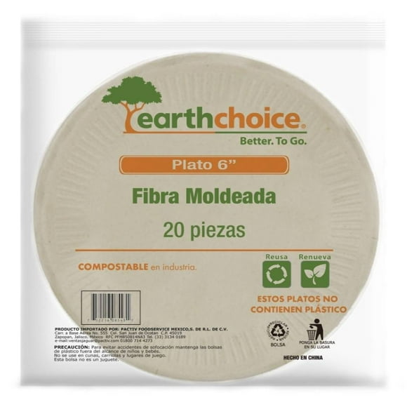 Plato Earthchoice N.6 pastelero 20 pzs
