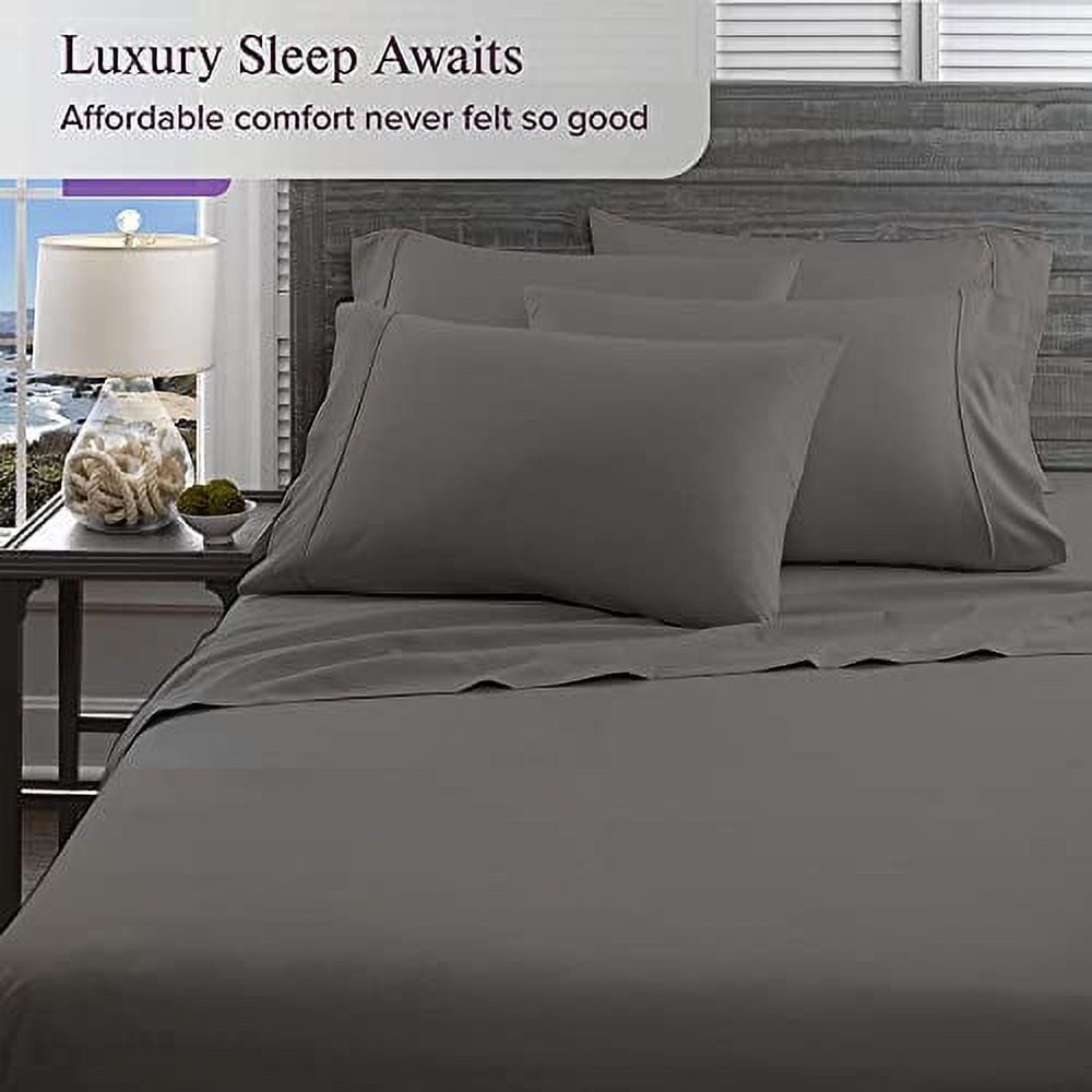 Danjor Linens Hotel Luxury Bed Sheets Set 1800 Series Platinum Collection  Softest Bedding, Deep Pocket,Wrinkle & Fade Resistant (Queen,Taupe) 