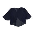 thumbnail image 2 of Alex Evenings Womens Chiffon Bolero Jacket navy 3X, 2 of 2