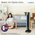 thumbnail image 2 of Lasko 34" Oscillating 3-Speed Remote Control Tower Fan with Timer, Black, 2711, 2 of 12