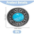 thumbnail image 2 of Turquoise Belt Buckle Vintage Alloy Belt Buckle Stone Belt Buckles Western Cowgirl Belt Buckle, 2 of 7