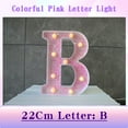 thumbnail image 2 of JilgTeok 5 Packs Colorful Light Up Letters LED Letter Lights for Proposal Statement Birthday Party Wedding Home Bar Decoration Scene Decorative Light Clearance, 2 of 3