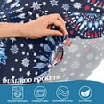 thumbnail image 4 of Yayeee Kitchen Valance Rod Pocket 54" x 18" Living Room Window Curtain, Blue Fireworks Pattern, 4 of 6