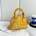 thumbnail image 1 of Mini Floral Paisley Dome Bag - Premium PU Leather Crossbody & Shoulder Handbag with Secure Zipper Closure - Exuding Effortless Style and Sophistication for Daily Use, 1 of 6