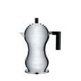 thumbnail image 1 of Alessi MDL02/3 B "Pulcina" - Cafetera de estufa de 3 tazas con asa y perilla de aluminio en color ne Alessi NA, 1 of 6