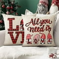 thumbnail image 4 of Sunmdecor Valentines Day Pillow Covers 18x18 Set of 4,Double-Sided Printing Valentine Pillow Covers 18x18,Heart Pillow Covers 18x18 Valentine Pillow Covers Set of 4…, 4 of 5