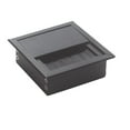 thumbnail image 1 of MYG Cache-Trou de Câble Filaire Sortie Carrée Noir/argent Alliage d'Aluminium 80*80MM, 1 of 9