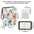 thumbnail image 3 of Game Card Storage Bag Collectible Trading Card Albums The 4-Pocket Card Binder With 50-Page Sleeve Can Hold 400 Game Cards Orange Flower Oil Painting, 3 of 6