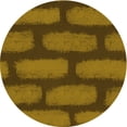 thumbnail image 1 of Ahgly Company Machine Washable Indoor Round Transitional Dark Golden Rod Brown Area Rugs, 3' Round, 1 of 7