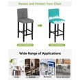 thumbnail image 3 of Abstract Teal Bar Stool Covers Set of 2, Modern Minimalist Graffiti Artwork Stretch Washable Bar Chair Covers with Backs, Removable Pub Counter Height Chair Cover for Kitchen Dining Room Cafe, 3 of 7