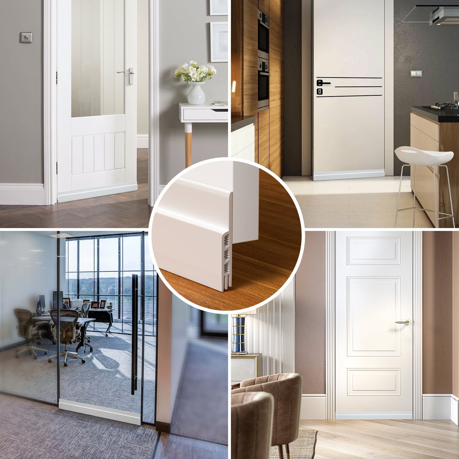 Window Breeze Blocker Weather Stripping Holikme Two-Sided Door Draft ...