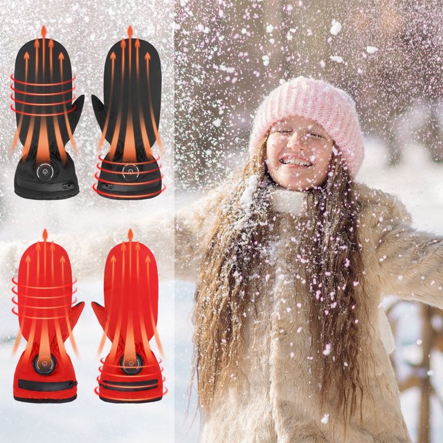 Vaidha Heated Gloves Cycling Battery Charging Heating Warming Temperature Regulating Heat Waterproofs Touchs Screen Padded Outdoor Winter