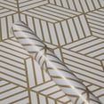 thumbnail image 2 of Gold and White Geometric Hexagons Peel and Stick Wallpaper 17.7 x 393 Gold Stripes Wallpaper Decoration, 2 of 5