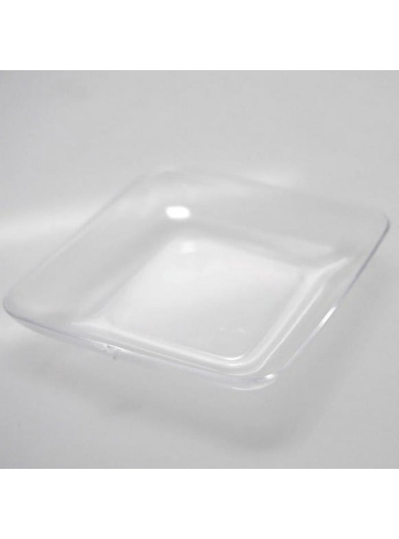 Plastic Mini Dessert Plates Appetizers, 24-Piece, Clear