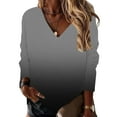 thumbnail image 2 of Vedolay Tops Hoodies for Women Oversized Half Zip Sweatshirt Crewneck Long Sleeve Pullover Hoodie Clothes,Gray M, 2 of 5