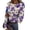 Dark Purple, variant on Women's Tops Long Sleeve Vintage Floral Print Blouses Slim Fitted Fashion Tunic Tops Dressy Casual Round Neck Fall Summer T Shirts Purple XL