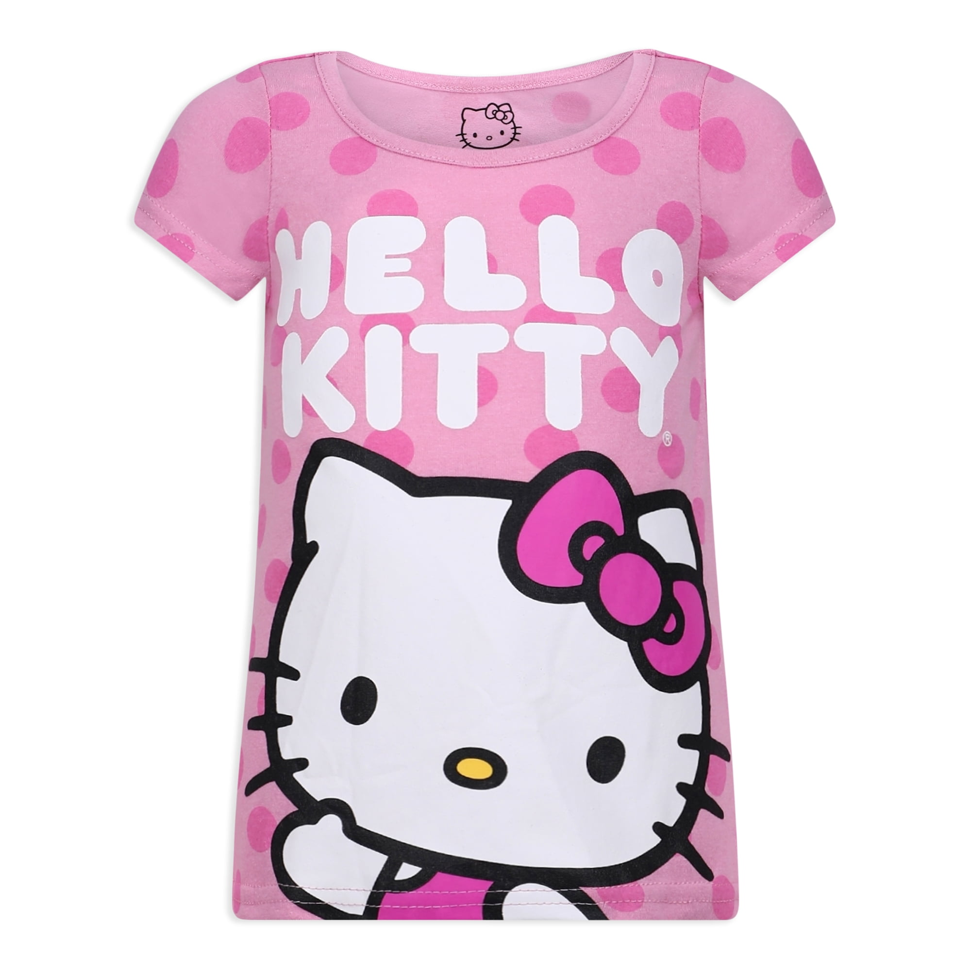 Hello Kitty Girls 3 Pack Short Sleeve T-Shirt - Yellow/Pink/Purple