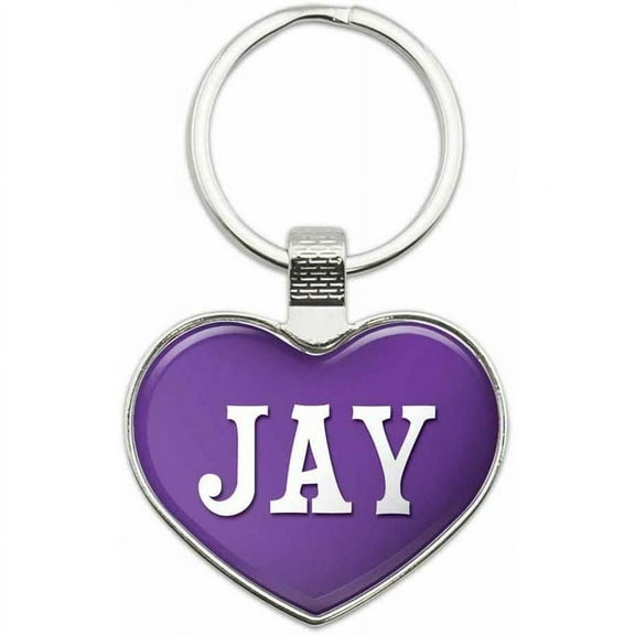 Names Male Metal Heart Keychain Key Chain Ring, Purple